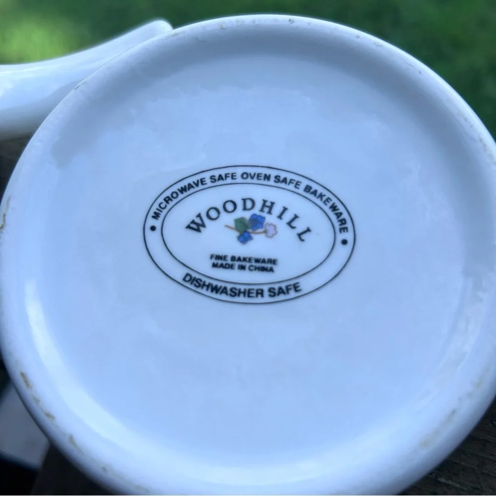 Woodhill Fine Bakeware Floral Ceramic Soup Bowls with Handles